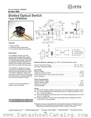OPB850A datasheet pdf Optek Technology