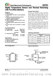 G751-2P1 datasheet pdf Global Mixed-mode Technology