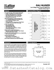 GAL16LV8ZD datasheet pdf Lattice Semiconductor