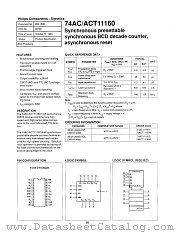 74ACT11160D datasheet pdf Philips