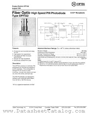 OPF432 datasheet pdf Optek Technology