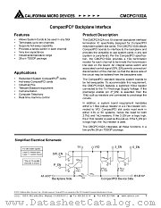 CMCPCI102ATS datasheet pdf California Micro Devices Corp