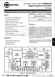 MT8992BC datasheet pdf Mitel Semiconductor