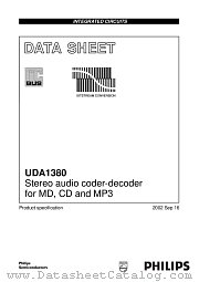 UDA1380HN datasheet pdf Integrated Circuit Systems