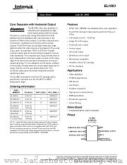 EL1883ISZ-T7 datasheet pdf Intersil