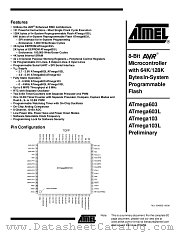 ATMEGA603L-4AC datasheet pdf Atmel