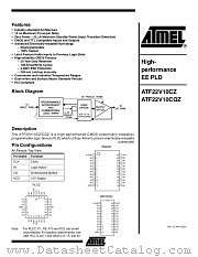 ATF22V10CQZ-20SC datasheet pdf Atmel