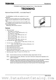 TB2906HQ datasheet pdf TOSHIBA