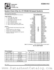 ICS951412YGLFT datasheet pdf Integrated Circuit Systems