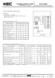 KTC5200 datasheet pdf Korea Electronics (KEC)
