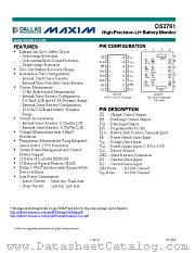 DS2761AE-025 datasheet pdf MAXIM - Dallas Semiconductor