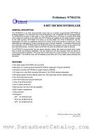 W78LE516F-24 datasheet pdf Winbond Electronics