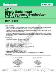 MB15E07LPV datasheet pdf Fujitsu Microelectronics