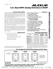 MAX4721EBL-T datasheet pdf MAXIM - Dallas Semiconductor