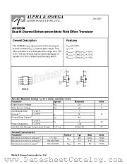 AO9926A datasheet pdf Alpha & Omega Semiconductor