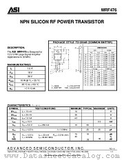 MRF476 datasheet pdf Advanced Semiconductor