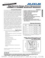 MAX2022ETX+TD datasheet pdf MAXIM - Dallas Semiconductor