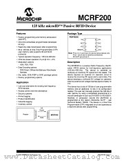 MCRF200I/1M14D datasheet pdf Microchip