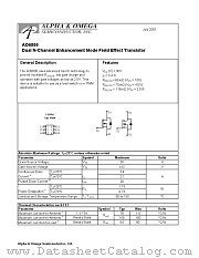 AO6800 datasheet pdf Alpha & Omega Semiconductor