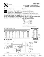 ICS843004AG datasheet pdf Integrated Circuit Systems