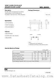 MSL-854HG datasheet pdf Unity Opto Technology