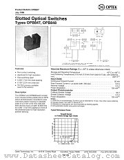 OPB848 datasheet pdf Optek Technology