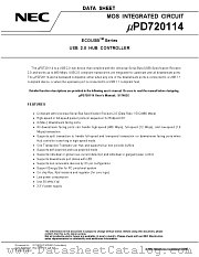 UPD720114 datasheet pdf NEC