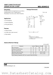 MSL-824HG-G datasheet pdf Unity Opto Technology