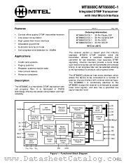 MT8888 datasheet pdf Mitel Semiconductor