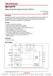M61047FP datasheet pdf Renesas