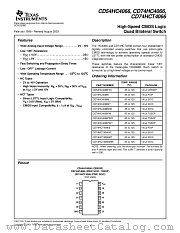 CD74HC4066PWRE4 datasheet pdf Texas Instruments