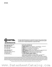 MV182CG/DPAS datasheet pdf Mitel Semiconductor