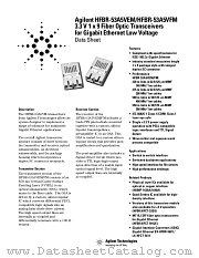 HFBR-53A5VFM datasheet pdf Agilent (Hewlett-Packard)