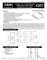 MSK4301ES datasheet pdf M.S. Kennedy Corp.