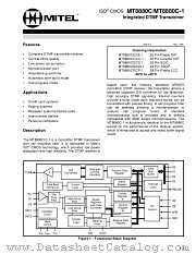 MT8880CE-1 datasheet pdf Mitel Semiconductor