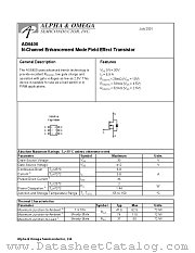 AO6400 datasheet pdf Alpha & Omega Semiconductor