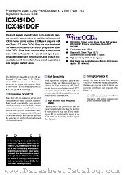 ICX454DQF datasheet pdf etc