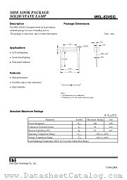 MSL-824SG datasheet pdf Unity Opto Technology
