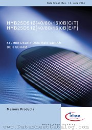 HYB25D512800BT datasheet pdf Infineon