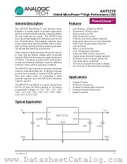 AAT3218IGV-2.3-T1 datasheet pdf ANALOGIC TECH