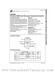 LMC6062AMN datasheet pdf National Semiconductor
