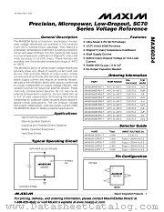 MAX6034BEXR30-T datasheet pdf MAXIM - Dallas Semiconductor