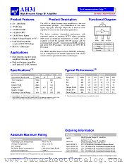 AH31 datasheet pdf WJ Communications
