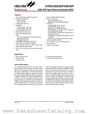 HT95C300 datasheet pdf Holtek Semiconductor