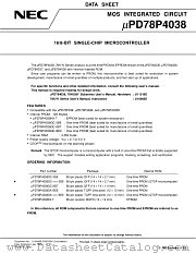 UPD78P4038GK datasheet pdf NEC