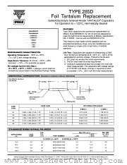 285D405X0250G3 datasheet pdf Vishay