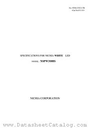 NSPW310BS datasheet pdf NICHIA CORPORATION