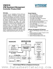 VSC210 datasheet pdf Vitesse Semiconductor Corporation
