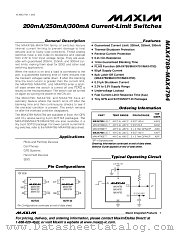 MAX4791EUS-T datasheet pdf MAXIM - Dallas Semiconductor