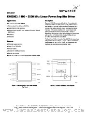 CX65003-12 datasheet pdf Skyworks Solutions